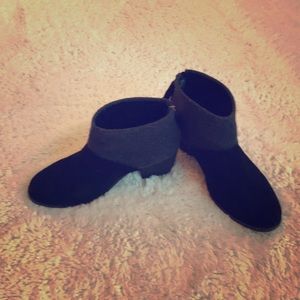 Toms Suede Bootie with zipper detail